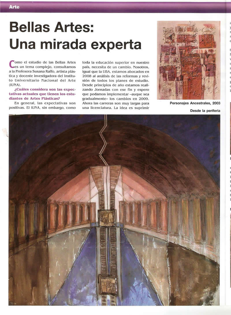 Susana Raffo - Revista Dirigencia 2008 